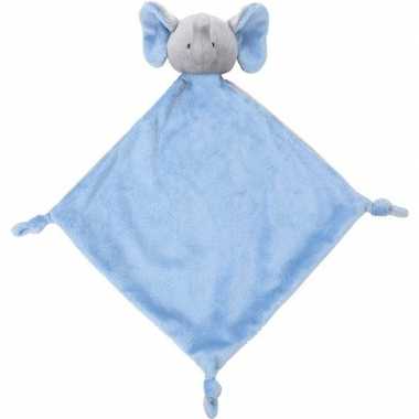 Baby dieren tutteldoekjes knuffels olifant blauw speelgoed