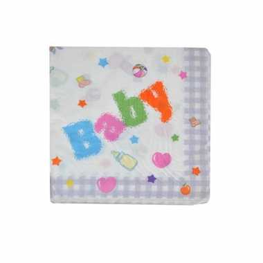 Baby  Geboorte servetten x speelgoed
