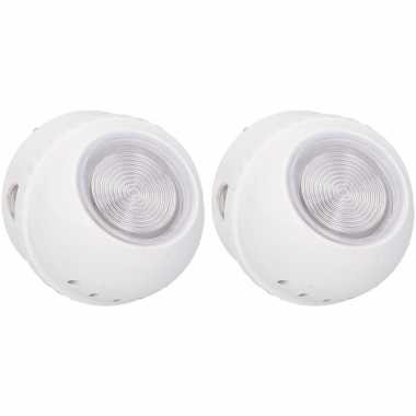 Baby led nachtlampjes/verlichting draaibaar wit licht pack speelgoed