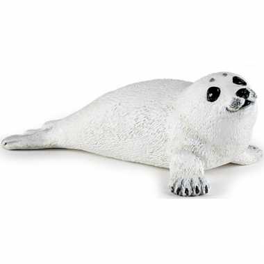 Baby plastic liggend zeehond pup speelgoed
