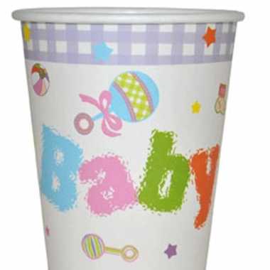 Baby  Vrolijk gekleurde kraamfeest bekers speelgoed