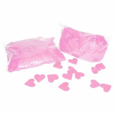 Baby x trouwdecoratie roze hartjes confetti speelgoed