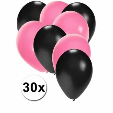 Baby  Zwarte lichtroze feestballonnen x speelgoed