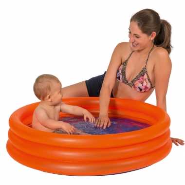 Oranje opblaasbaar zwembad baby badje speelgoed
