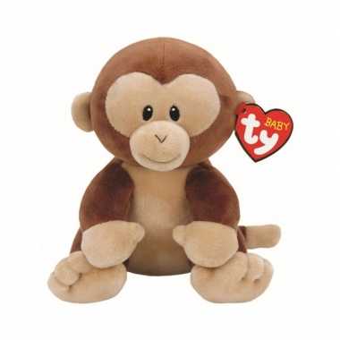 Pluche ty beanie bruine baby aap/apen knuffel banana speelgoed