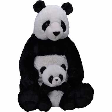Pluche zwart/witte panda beer baby knuffel speelgoed