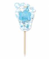 Baby blauwe geboorte cocktailprikkers stuks speelgoed 10095465
