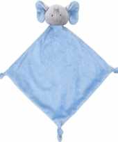 Baby dieren tutteldoekjes knuffels olifant blauw speelgoed