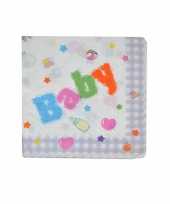 Baby geboorte servetten x speelgoed