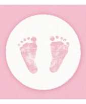 Baby lunchservetten meisje geboren roze wit laags stuks speelgoed