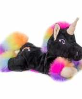 Baby magnetron zwart paard knuffeldier speelgoed