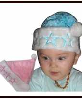 Baby mutsjes kerst roze of blauw speelgoed