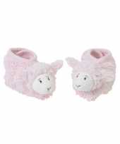 Baby pantoffels lammetje roze speelgoed