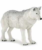 Baby plastic witte wolf speelgoed