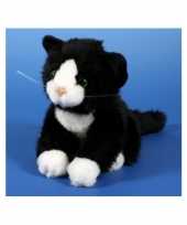 Baby poes knuffeldier zwart wit speelgoed