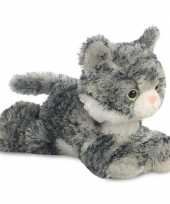 Baby poezen dieren knuffels grijs witte kat speelgoed