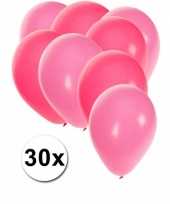 Baby roze lichtroze feestballonnen x speelgoed