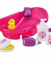 Baby roze poppen badje accessoires poppenspeelgoed