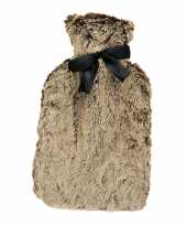 Baby warm heet water kruik bruine pluche hoes inhoud liter speelgoed
