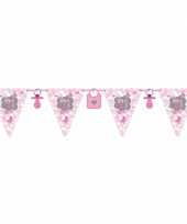 Baby x roze geboorte vlaggenlijn meter speelgoed