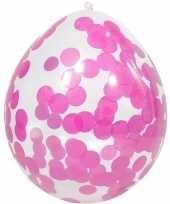 Baby x transparante ballon roze confetti speelgoed