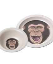 Babyontbijtset chimpansee aap speelgoed