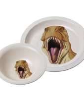 Babyontbijtset tyrannosaurus rex dinosaurus speelgoed