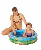 Blauw bloemen opblaasbaar zwembad baby badje speelgoed 10200032