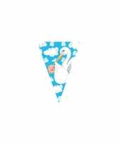 Blauwe vlaggenlijn babyshower speelgoed