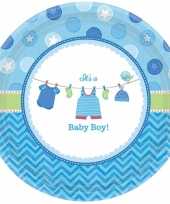 Geboorte jongen bordjes baby boy speelgoed