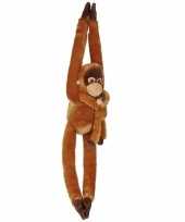 Knuffelbeesten orang oetan baby hangend speelgoed
