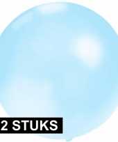 X ronde ballon baby blauw helium of lucht speelgoed 10143872