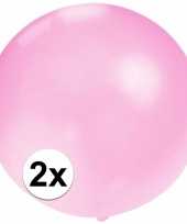 X stuks grote ballonnen baby roze speelgoed